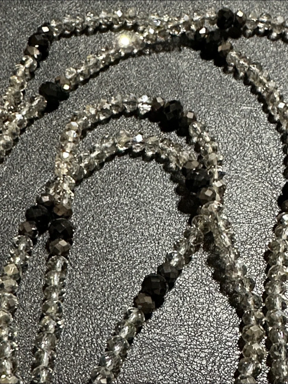 Dillards Continuous Strand Shadow Faceted Crystal Long Necklace